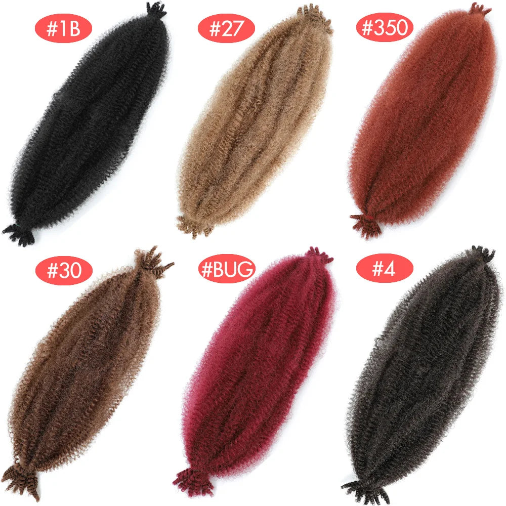 24 Zoll Kinky Afro Springy Braiding Crochet Hair 18 Zoll Marley Kinky Crochet Braids Hair Soft Afro Kinky Twist Crochet Braid Hair