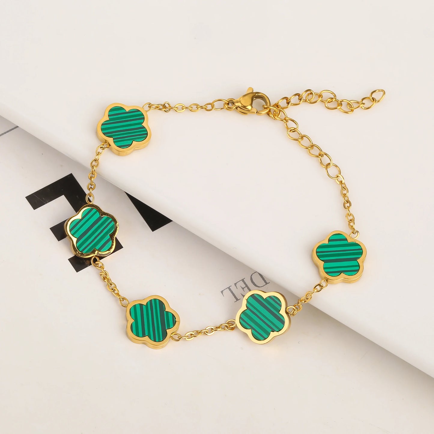 Stainless Steel Non Fading Minimalist Creative Plant Live Leaf Petal Flower Pendant Necklace Earrings Bracelet Jewelry Set
