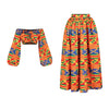 Afrikanische Kleider für Damen, Herbst, 2-teiliges Set, Damen, lange Ärmel, schulterfrei, mit Feder-Dashiki-Print, geteilte Röcke, afrikanische Kleidung