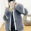 DEAT Fashion Temperament Thickened Fur Coat Cardigan Women Top-Quality Leather Patchwork Long Sleeve Jacket 2024 Winter 11SX023