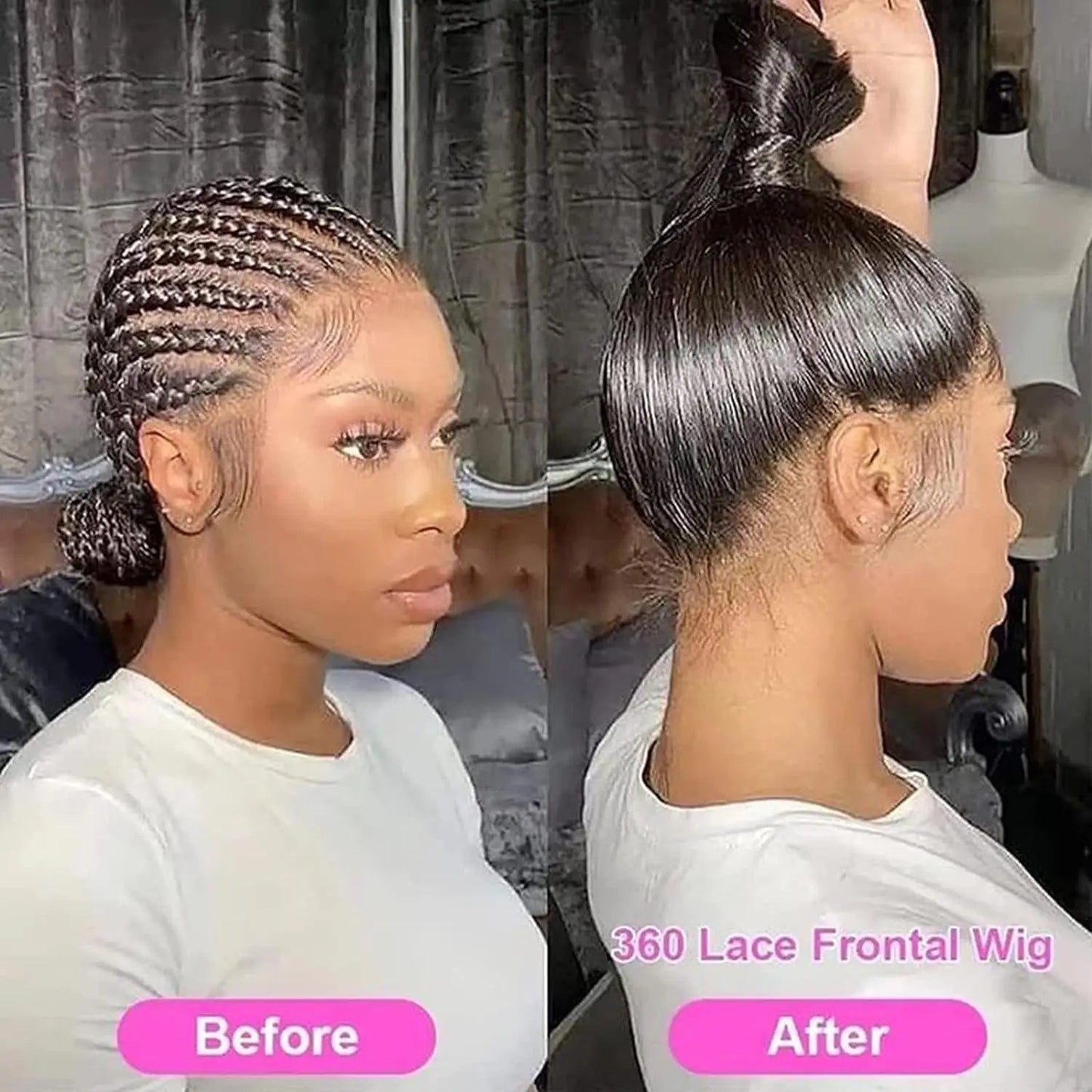 250 Density 360 Full Lace Wigs 100% Human Hair Glueless Pre Plucked Brazilian Straight 13x6 Hd Lace Frontal Wig For Women