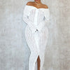 Wmstar Women Dress Long Sleeve Knitted New Fashion Elegant Bodycon Ladies Sexy Bodycon Party Long New Maxi Dresses Dropshipping