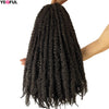 Yeaful 18 Inch Synthetic Marley Twist Braiding Hair Red Black Brown Ginger Bug Blonde #4 Pre Looped Marley Twists Crochet Hair