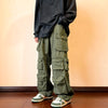 2025 Men Cargo Pants Multi-Pockets Tool Pants Harajuku Mens Vintage Loose Wide Leg Pants Streetwear Casual Hip-Hop Trousers