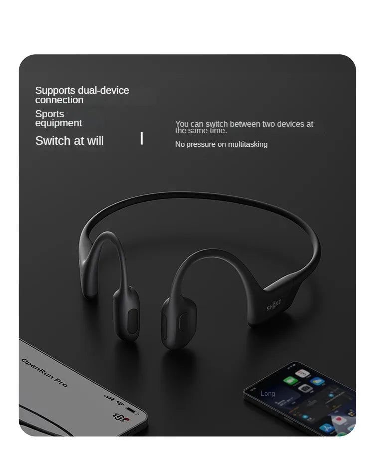 Original SHOKZ S810 Knochenschall-Kopfhörer Openrun Pro Kabellos Bluetooth 5.1 Ohrhörer Wasserdichte Sport-Lauf-Headsets
