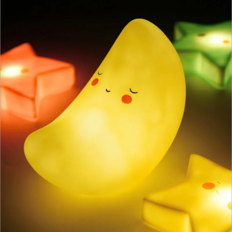Led Night Light Baby Room Decoration Bed Stars Moon Clouds Toy Bedroom Decoration Modeling Light Baby Children's Toy Gift
