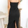 Sexy Damen Langes Kleid Raffiniert Ärmellos Schmal Uni Sommer Party Rückenschlitz Kleid Clubwear Weibliche Vestido Outfits