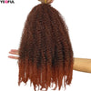 Yeaful 18 Inch Synthetic Marley Twist Braiding Hair Red Black Brown Ginger Bug Blonde #4 Pre Looped Marley Twists Crochet Hair