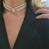 Luxuriöses Vintage dreilagiges Perlen-Collier, 2024 neue Trend-Schmuckmode Damen Halskette für den Hals Partygeschenk