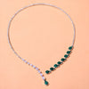 Stonefans Vintage Grüne Offene Halskette Strass Kragen Wassertropfen Anhänger Mode Kristall Brautschmuck Hochzeit Halsreif