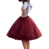 Multi-layer Tulle Tutu Skirts Fuchsia 6 Layers Fluffy Petticoat Underskirt Princess Ball Gown Women Halloween Party Skirt