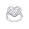 Full Micro Paved CZ Hollow Heart Ring High Quality Iced Out Bling Cubic Zirconia For Women Girlfriend Valentines Finger Jewelry