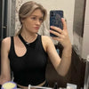 Sexy Rib-knit Tank Top for Women Summer Solid O-neck Sleeveless Crop Tops Street Vintage Korean Fashion Shirt Vest Y2K Clothes