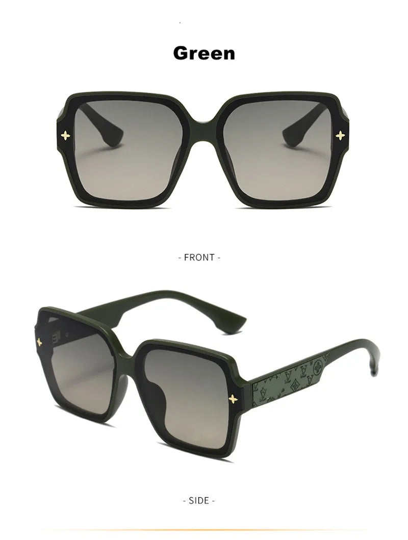 New fashion square frame sunglasses for women luxury sunglasses UV protection large frame all-match glasses(DS-8052-1)