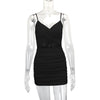 Women Sexy Cutout Bodycon Dress Euro Style Cross Back Straps Hollow Out Nightclub Party Evening Outfit Slim Fit Stretchy Dress