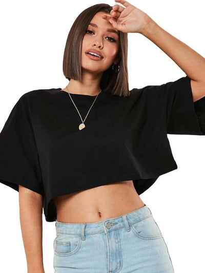Baumwolle Damen Kurzarm Tanz Laufkleidung Yoga Fitness Crop Top Bauchfrei Neues Sport T-Shirt Lockere Gym Workout Shirts