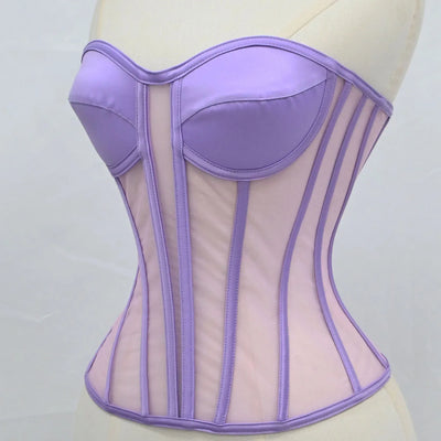 9 Colors 8 sizes New Stereotype Three-dimensional Fishbone Corset Women Trendy Waist Corset Gather Tighten Abdomen Support Chest