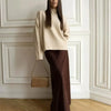 Wolfeel Freizeit Satin Damenrock Frühling Sommer Mode Locker Hoher Bund Maxi Röcke Elegant Einfacher Satin-Fischschwanzrock