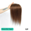 25-45cm Womens Hair Topper with Clips 100% Remy Human Hair Toppers for Thin Hair Natural Color Clip In One Piece Hair Extensions