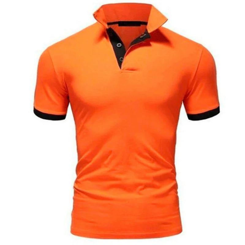 Men's Short Sleeve Polo Shirts Casual Slim Fit Basic Designed Shirts Quick-drying Anti-wrinkle Tops