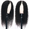 16-32 Inches Long Curly Brazilian Hair Wig For Women 200% Density V Part Wig Human Hair Natural Black V Shape Wig Hair Wigs