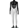 Black White Red Streetwear Tunics High Waist Overalls New Women Backless One Piece Jumpsuits Sexy Sleeveless Strapless Playsuits