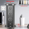 Motorized Lifting Pop Up Tower Power Outlet Hidden Mounted Kitchen Worktop USB Type C Socket with Speaker Wireless Charging