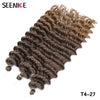 Deep Wavy Twist Synthetische Häkelhaare Afro Lockiges Haar Afrikanische Häkelzöpfe Ombre Blonde Flechthaarverlängerungen für Frauen
