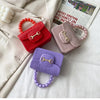 Fashion Mini Handbags PVC Crossbody Coin Purse Crocodile Pattern Pearl Handbag Plastic Small Chain Jelly Bag For Girl Wholesale