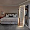 JHK Led 64"x21" Full Length Mirror Standing Hanging or Wall-Mounted Mirrors with Stand Aluminum Alloy Frame For Living Room