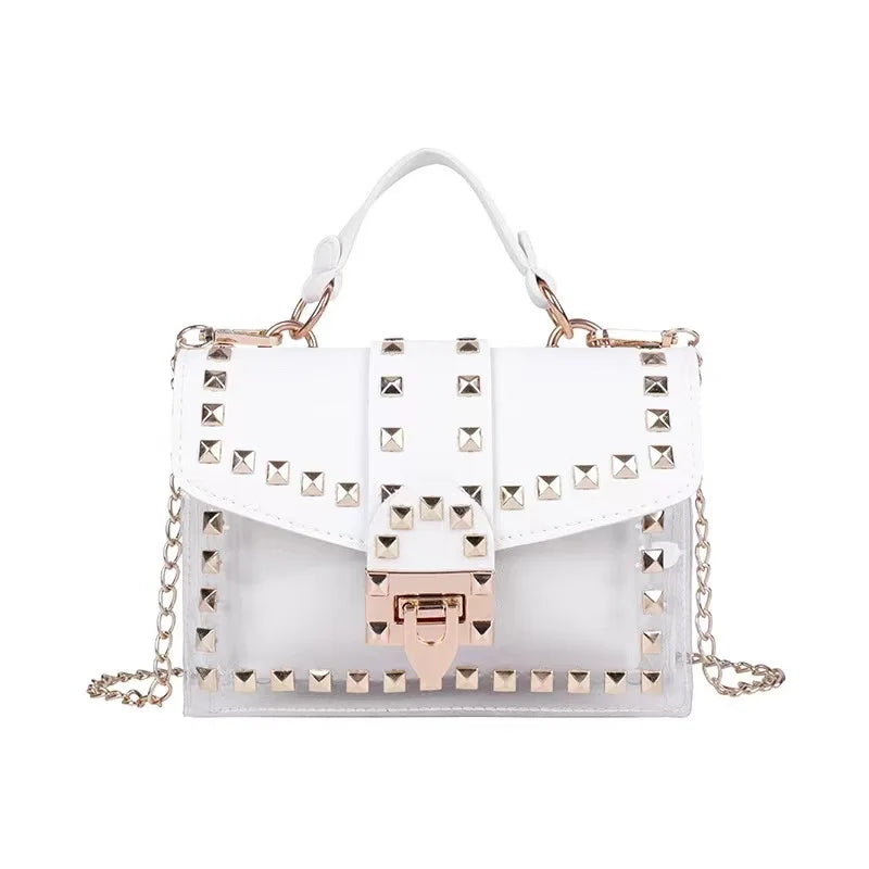Marke Frauen Nieten Graffiti Umhängetaschen Mode Schultertasche für Damen Weibliche Luxus Designer Handtaschen 2023 Hohe Qualität
