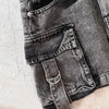 Harajuku Multiple Pockets Denim Plaid Skirt Goth Black Mini Skir Vintage Y2K New Fashion Womens Casual Versatile Sexy Streetwear