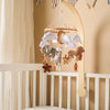 Crib Mobile Bed Bell Wooden Baby Rattles Soft Felt Cartoon Animal Bed Bell Newborn Music Box Hanging Toy Crib Bracket Baby Gifts