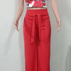Women Fashion Print Halter V-Neck Short Tank Suit Tops Long Pants Matching Set Summer Casual Female Slim Pants Two Piece Sets