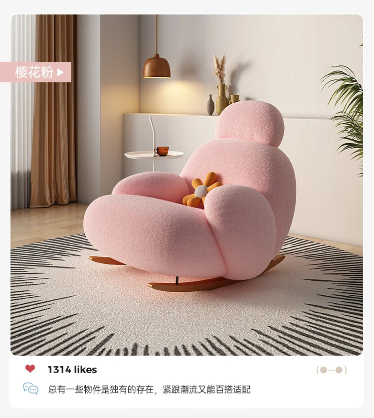 Fluffy White Wohnzimmerstuhl Modern Niedlich Boden Ergonomischer Wohnzimmerstuhl Lounge Relaxsessel Möbel Salon Home Möbel