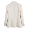 TRZA Women Fashion Tweed Double Breasted Blazer Coat Vintage Long Sleeve Flap Pockets Female Outerwear Chic Veste Femme