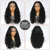 Latisha 13X6 HD Synthetische Spitzenfrontperücke lockig vorgezupfte Lace-Frontal-Perücke mit Pony für Damen, Highlights mit Babyhaar, 24 Zoll