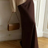 Wolfeel Freizeit Satin Damenrock Frühling Sommer Mode Locker Hoher Bund Maxi Röcke Elegant Einfacher Satin-Fischschwanzrock