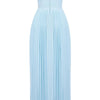 Mozision schulterfreies, rückenfreies, plissiertes Maxikleid für Damen, modisch, trägerlos, ärmellos, hohe Taille, eng anliegend, sexy, langes Kleid