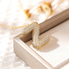 RAKOL Exquisite Copper Gold-plated Zircon Pendant American Minimalist Collarbone Chain 26 A-Z Balloon Letter Necklace For Women