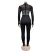 Elegant Women Jumpsuit Streetwear 2024 Spring Fashion Versatile Casual Solid Color Hot Diamond Long Sleeve Jump Suits for Female
