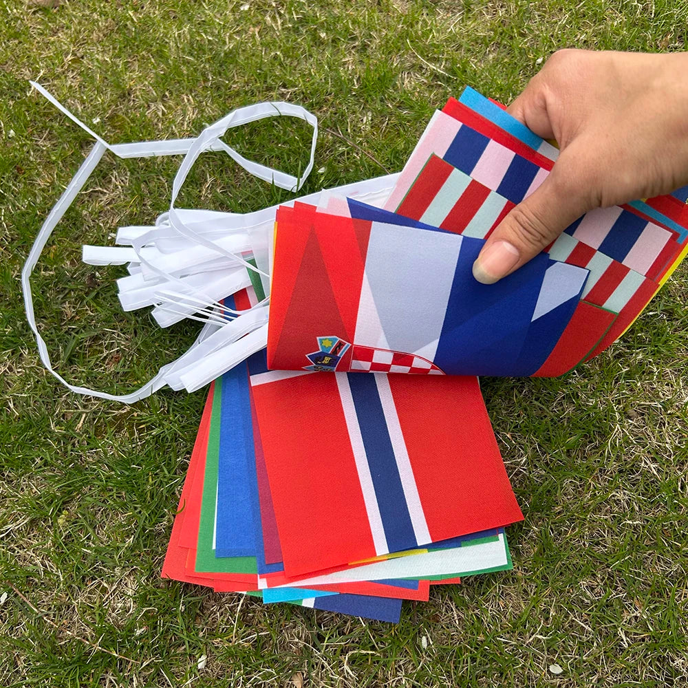 2026 Football Cup Flag 14x21cm  Small World Flag Hanging Flag Bar Store Supermarket Cup banner for decoration