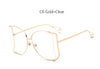 2024 Halbrahmen Marken Designer Brille Damen Quadratische Perle Berühmte Sonnenbrille Weibliche Mode Übergroße Klare Rosa Brille Damen