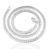 18K Gold/Silver Color 6mm Full Sideways Necklace 8/18/20/24 Inch Chain For Woman Men Fashion Wedding Engagement Jewelry