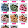 41CM 7 Forks Silk Screen Diamond Rose Artificial Flower Wedding  Living Room Decoration Road Guide Bouquet, Artificial Flower