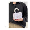 Fashion Mini Handbags PVC Crossbody Coin Purse Crocodile Pattern Pearl Handbag Plastic Small Chain Jelly Bag For Girl Wholesale
