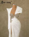 3 Designs Formal Evening Dress Heavy Customized Silver Crystals Beading Prom Gown Elegant Wedding Party Dresses Vestido De Noiva