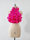 New Rosered Women Sexy Florals Backless Bodycon Tops Celebrate Nightclub Party Bar Dancer DJ Performance Costume