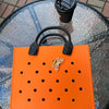 EVA Large Leather Shoulder Bag Handbag Tote Bag Storage for Women Casual Waterproof Beach Bag Hole Fit Charm Fashion Storage Bag