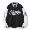 Street Popular Letter Flocking Embroidered Jacket And Coat Men 2023 New Y2K Harajuku Hip Hop Spliced Motorcycle Baseball Uniform